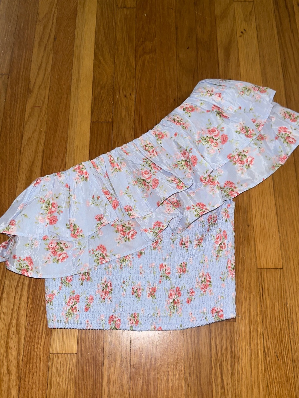 Abercrombie & Fitch smocked off-the-shoulder ruffle crop top size M NWOT